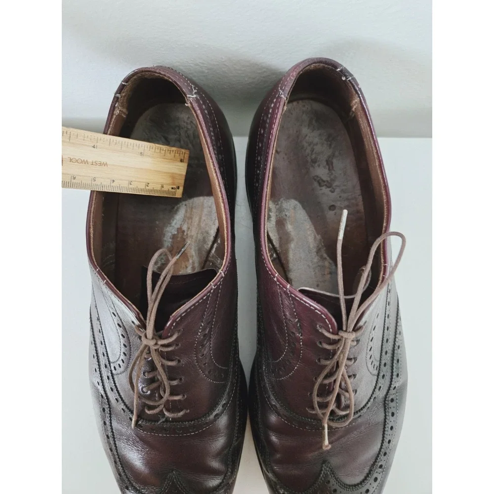 Allen Edmonds Shoes Men's 11.5 D Chester Burgundy Leather Wingtip Oxfords